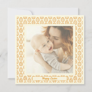 Elegant Pretty Pastel Chic Photo Happy Easter Eggs Julkort