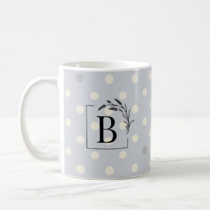 Elegant prickig monogrammermugg – Bröllagsgåva Kaffemugg