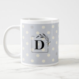 Elegant prickig monogrammugga – Personlig gåva Jumbo Mugg