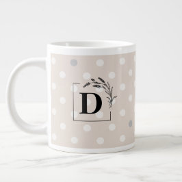 Elegant prickig monogrammugga – Personlig gåva Jumbo Mugg