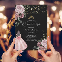 Elegant Princess Blommigt Modern Quinceañera