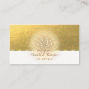 Elegant Professional, Chic Falsk Guld Lotus Visitkort