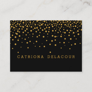 Elegant Professional Plain Modern Black Guld Foil Visitkort