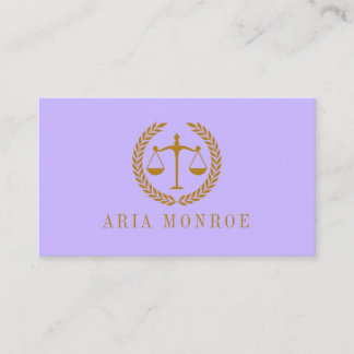 Elegant Professional Simple Minimalist Lawyer Visitkort