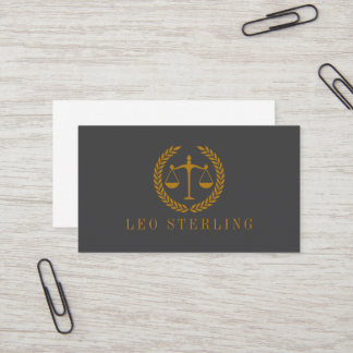 Elegant Professional Simple Minimalist Lawyer  Visitkort