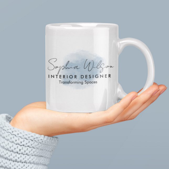 Elegant professionell affärsvattenfärgssignatur kaffemugg (Skapare uppladdad)