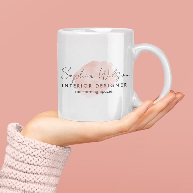 Elegant professionell affärsvattenfärgssignatur kaffemugg (Skapare uppladdad)