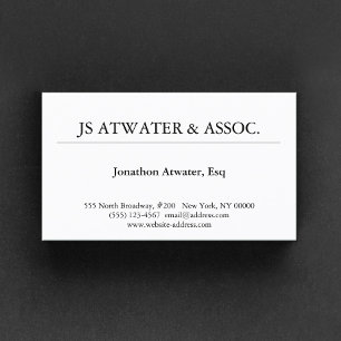 Elegant Professionell Attorney Visitkort