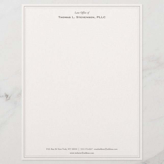 Elegant Professionell Beige Letterhead Brevhuvud (Framsida)