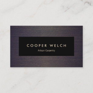 Elegant Professionell Black Plaque på Wood Visitkort