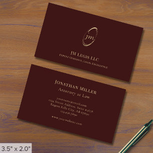 Elegant Professionell Burgundy Vin Färg Visitkort