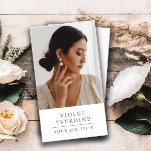 Elegant Professionell Business Photo Visitkort