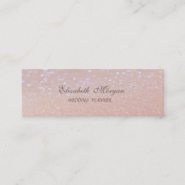 Elegant Professionell Chic  Modern Glittrig Bokeh Mini Visitkort (Framsida)