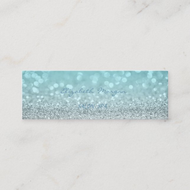 Elegant Professionell Chic  Modern Glittrig Bokeh Mini Visitkort (Framsida)