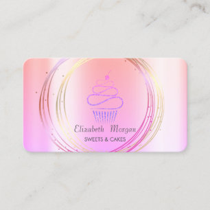 Elegant professionell cirklar glitter cupcake visitkort