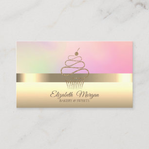 Elegant professionell cupcakebagare visitkort