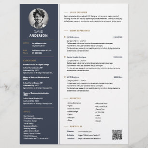 Elegant professionell CV-mall