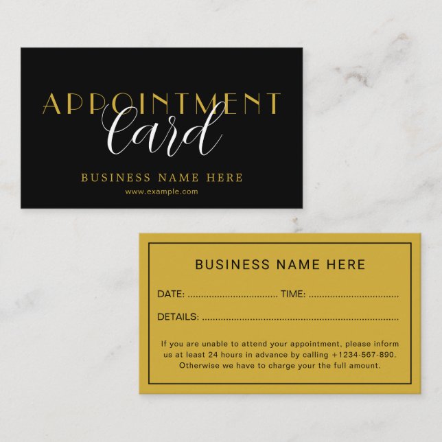 Elegant professionell design för möteskort tidsbeställning kort (Fram/baksida)