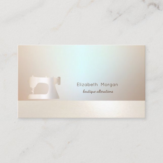 Elegant professionell enkel guld symaskin visitkort (Framsida)