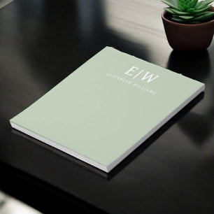 Elegant Professionell Enkel Monogram Minimalistisk Anteckningsblock