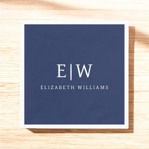 Elegant Professionell Enkel Monogram Minimalistisk Pappersservett