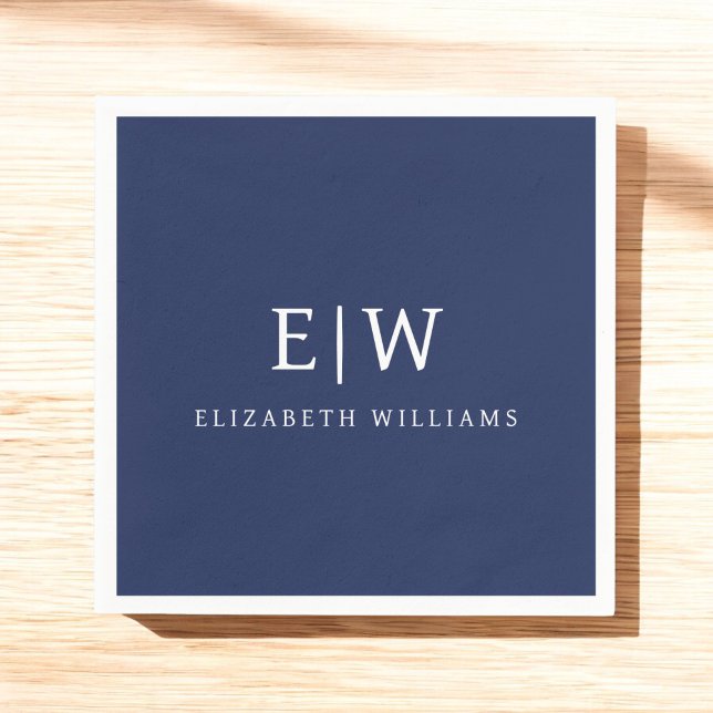 Elegant Professionell Enkel Monogram Minimalistisk Pappersservett (Skapare uppladdad)