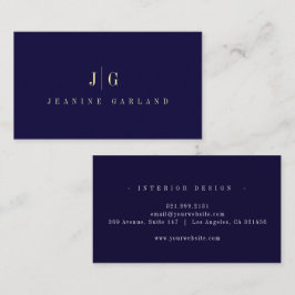 Elegant Professionell Enkel Monogram Minimalistisk Visitkort