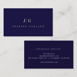 Elegant Professionell Enkel Monogram Minimalistisk Visitkort