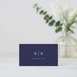 Elegant Professionell Enkel Monogram Minimalistisk Visitkort