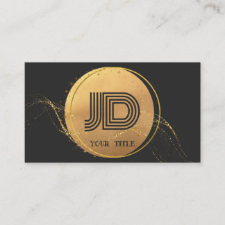 Elegant Professionell Enkel Monogram Minimalistisk Visitkort