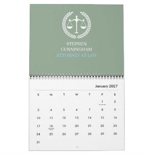 Elegant professionell för advokater Juridisk byrå Kalender