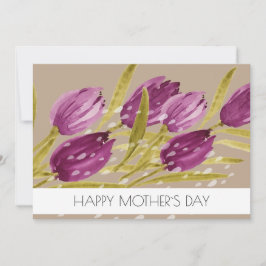 Elegant Professionell för vattenfärg Tulip Flowers Julkort