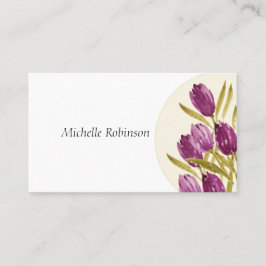 Elegant Professionell för vattenfärg Tulip Flowers Visitkort