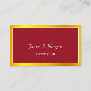 Elegant Professionell Framed VIP Red White Golden Visitkort