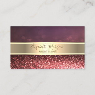 Elegant professionell glitter bokeh, guldrand visitkort