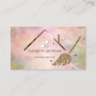 Elegant professionell glitter sopborste hus visitkort