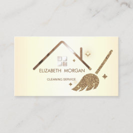 Elegant professionell glitter sopborste hus visitkort
