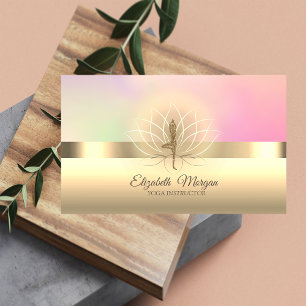 Elegant professionell glitter yoga flicka,Lotus Visitkort