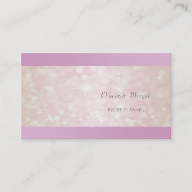 Elegant Professionell Glittrig Bokeh Visitkort (Framsida)