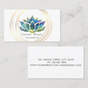 Elegant Professionell, Guld Cirklar Lotus Visitkort