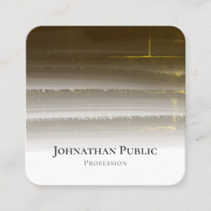 Elegant Professionell Guld Grunge Fyrkantigt Visitkort