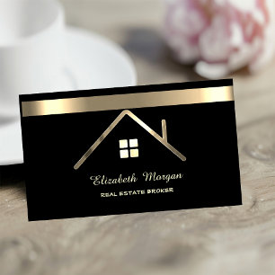 Elegant professionell guld hus taklist visitkort