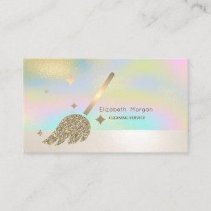 Elegant professionell guld kvast holografisk visitkort