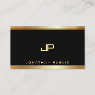 Elegant Professionell Guld Monogram-mall Modern Visitkort