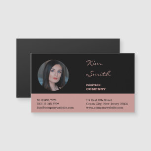 Elegant Professionell Hair Stylist Biz Card Magnet