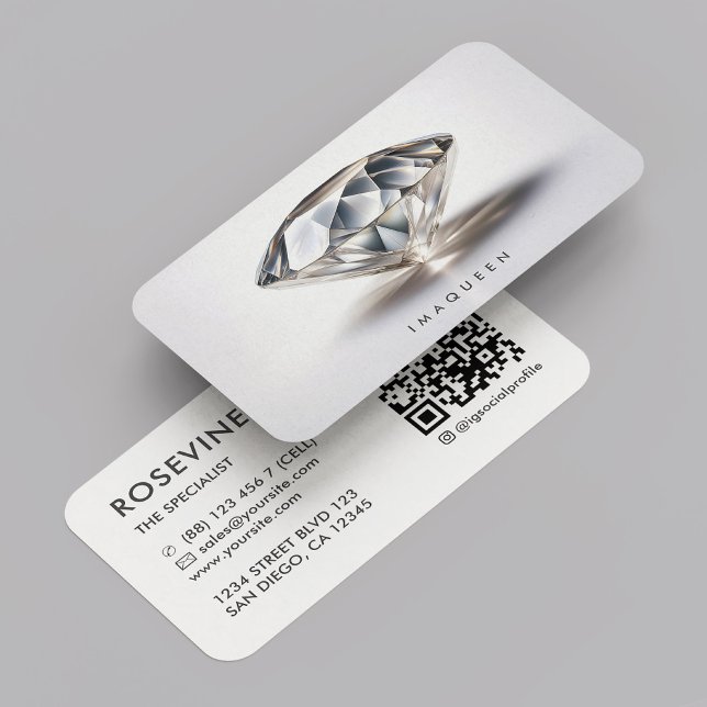Elegant Professionell Jewelry Diamond Designer Visitkort (Elegant Professional Jewelry Pearl Diamond Business Card
☆★
☆★
☆★
☆★
☆★
(35654)
 | 
)
