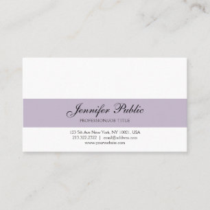 Elegant Professionell Kreativ Design Violett Moder Visitkort
