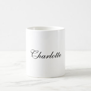 Elegant Professionell Lägg till svart Namn Kaffemugg
