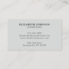 Elegant Professionell Light Grått Company Logotyp Visitkort