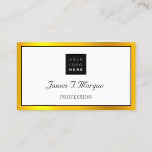 Elegant Professionell Logotyp Framsida Svartvit G Visitkort